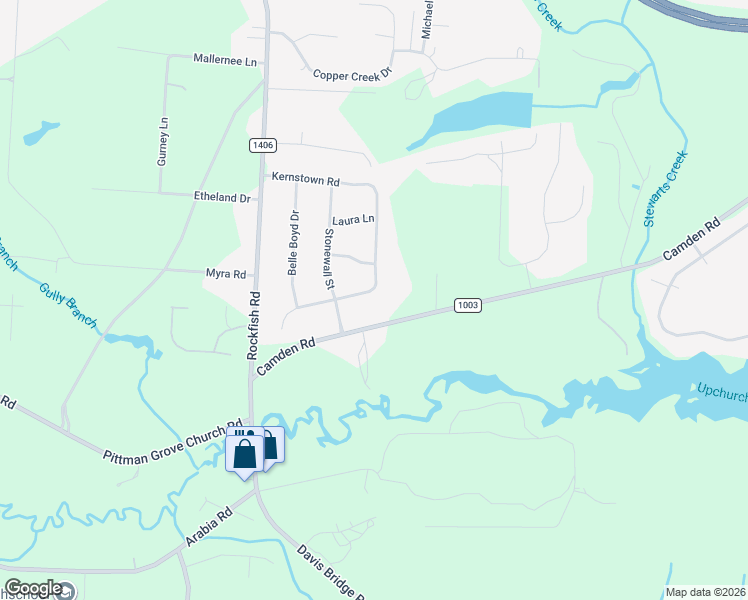 map of restaurants, bars, coffee shops, grocery stores, and more near 511 Kernstown Road in Raeford