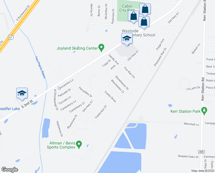 map of restaurants, bars, coffee shops, grocery stores, and more near 11 Newcastle Drive in Cabot
