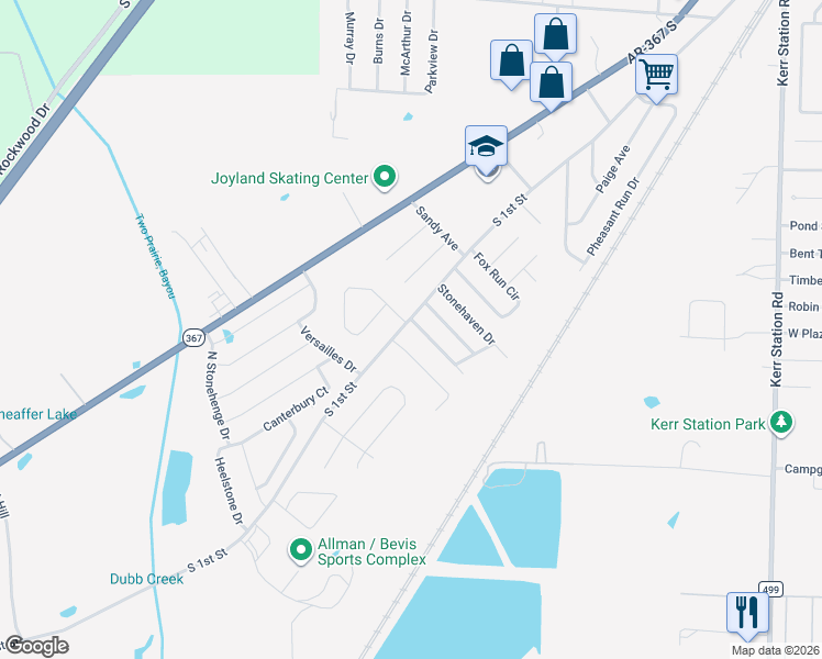 map of restaurants, bars, coffee shops, grocery stores, and more near 13 Newcastle Drive in Cabot