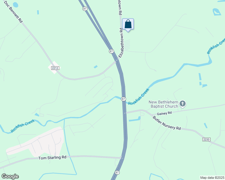 map of restaurants, bars, coffee shops, grocery stores, and more near 2007 Rocky Stream Court in Fayetteville