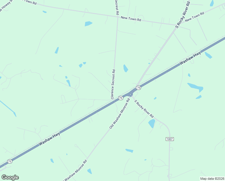 map of restaurants, bars, coffee shops, grocery stores, and more near 1524 Clarence Secrest Road in Monroe