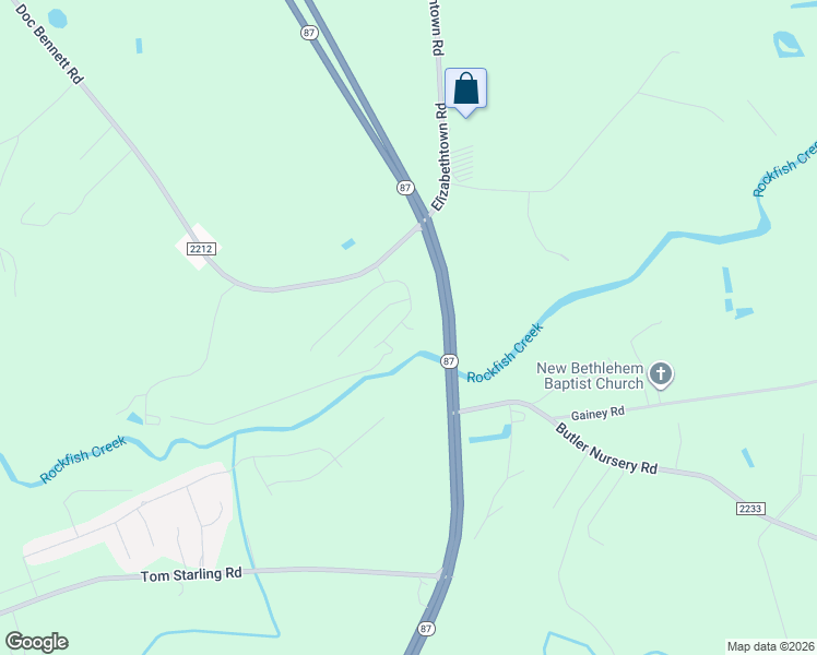 map of restaurants, bars, coffee shops, grocery stores, and more near 4820 Headwind Drive in Fayetteville