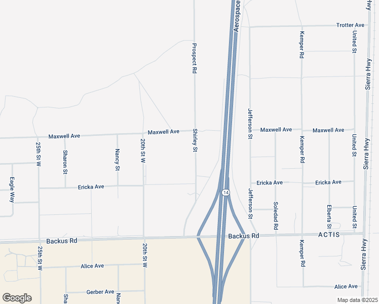 map of restaurants, bars, coffee shops, grocery stores, and more near Shirley Street in Mojave