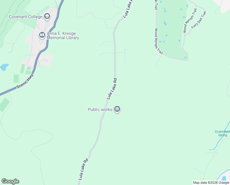 map of restaurants, bars, coffee shops, grocery stores, and more near 1819 Lula Lake Road in Lookout Mountain
