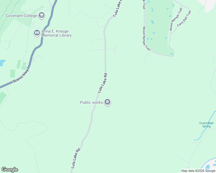 map of restaurants, bars, coffee shops, grocery stores, and more near 1819 Lula Lake Road in Lookout Mountain