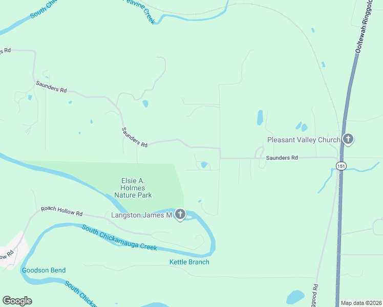 map of restaurants, bars, coffee shops, grocery stores, and more near 2019 Saunders Road in Ringgold