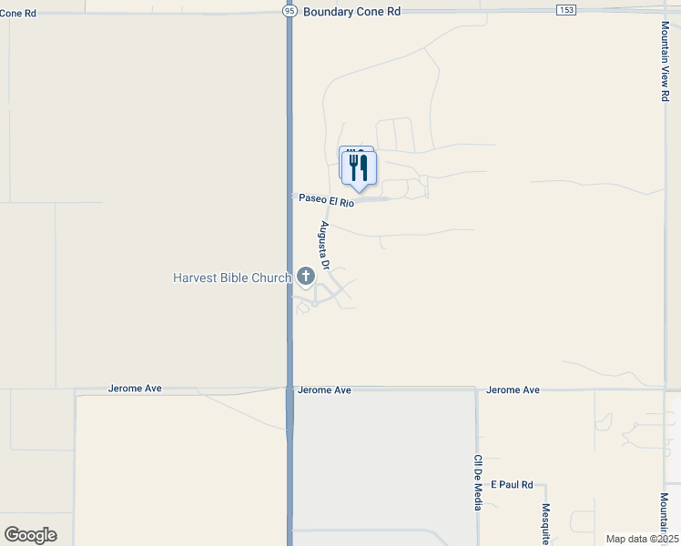 map of restaurants, bars, coffee shops, grocery stores, and more near 11 Wild Quail Circle in Mohave Valley