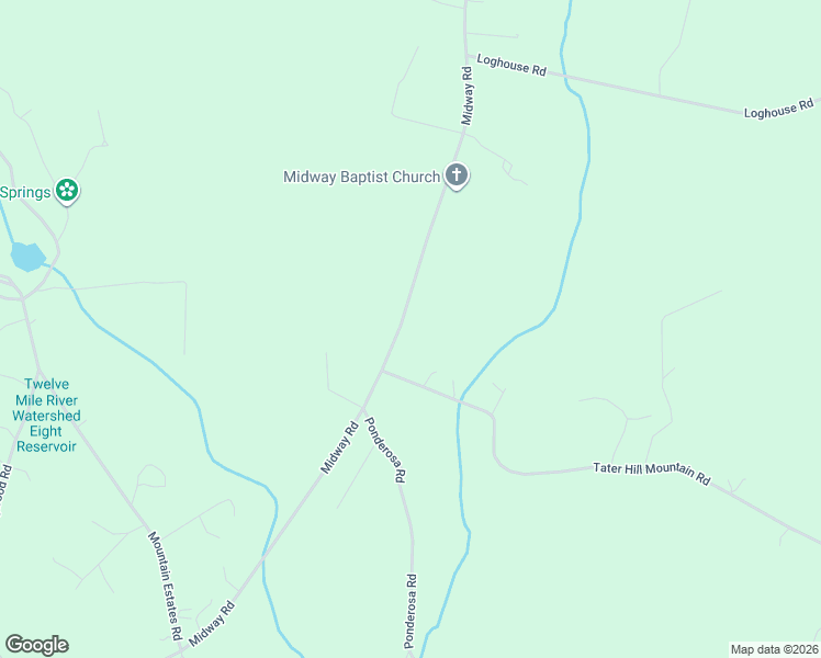 map of restaurants, bars, coffee shops, grocery stores, and more near 1122 Midway Road in Pickens