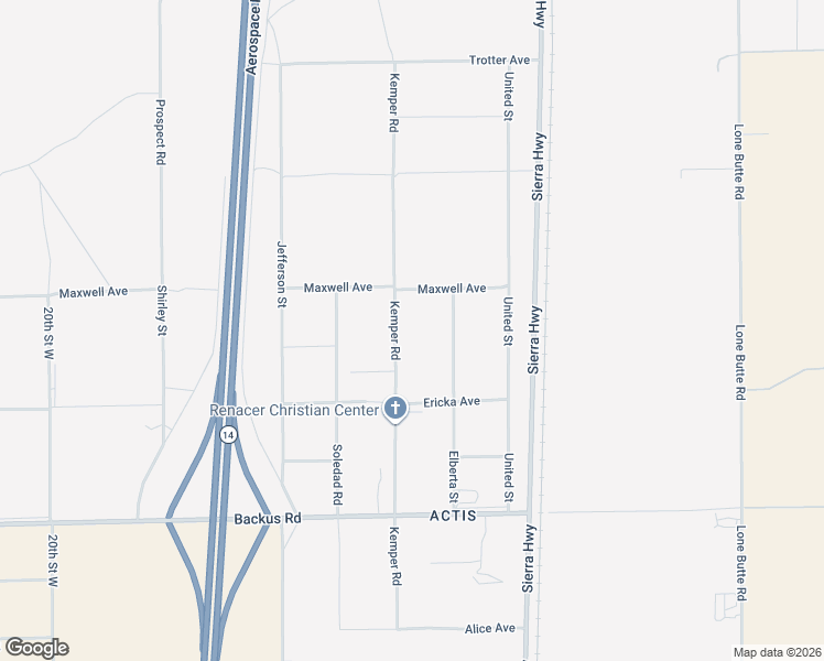 map of restaurants, bars, coffee shops, grocery stores, and more near 9400 Kemper Road in Mojave