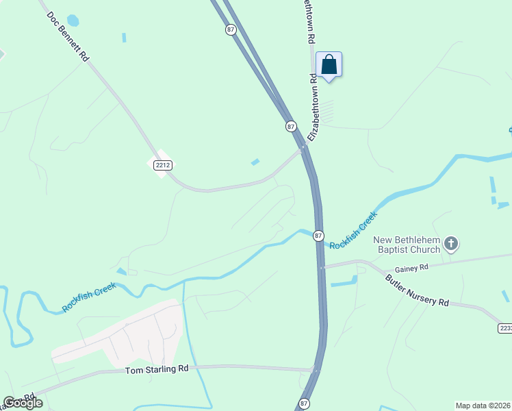 map of restaurants, bars, coffee shops, grocery stores, and more near 4539 Headwind Drive in Fayetteville