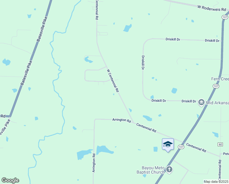 map of restaurants, bars, coffee shops, grocery stores, and more near 9921 West Centennial Road in Cabot