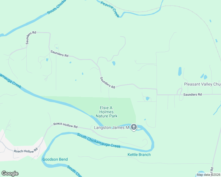 map of restaurants, bars, coffee shops, grocery stores, and more near 2311 Saunders Road in Ringgold