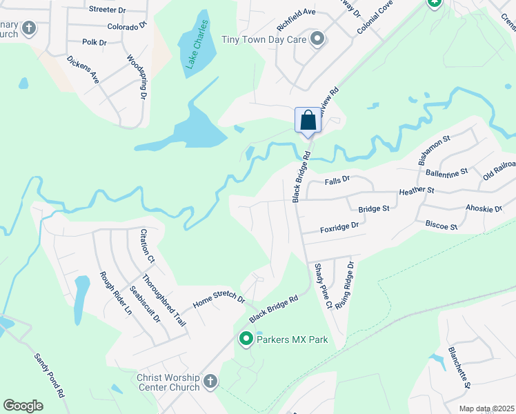 map of restaurants, bars, coffee shops, grocery stores, and more near 6215 Hedingham Drive in Hope Mills