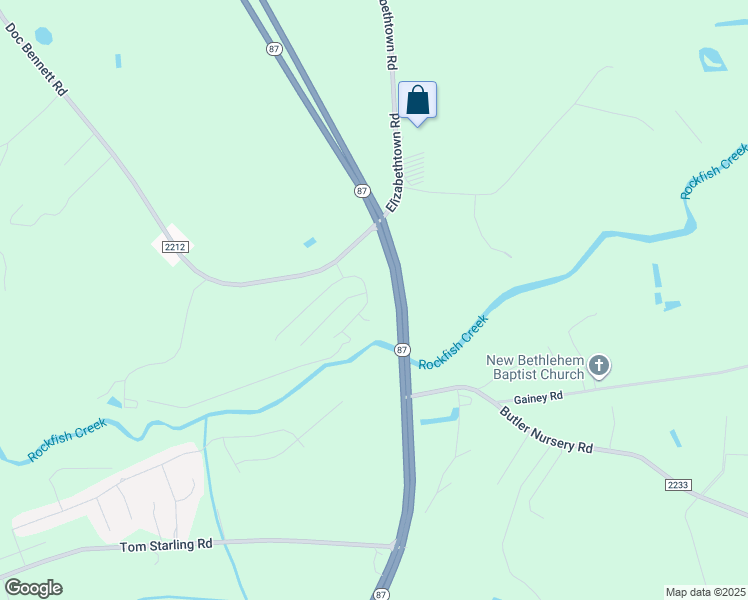 map of restaurants, bars, coffee shops, grocery stores, and more near 4836 Headwind Drive in Fayetteville
