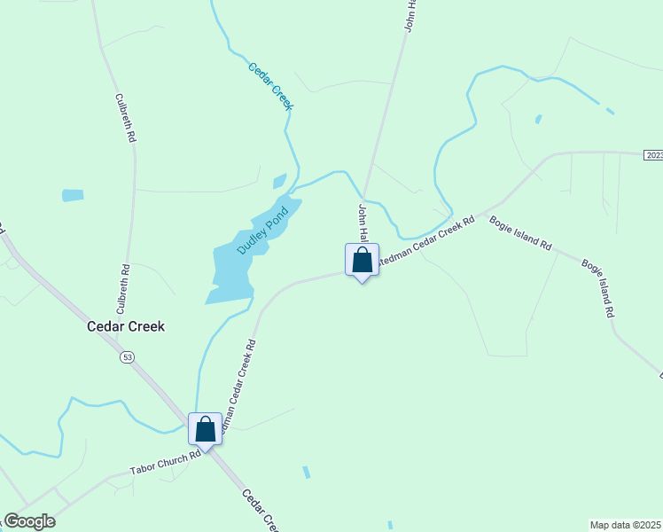 map of restaurants, bars, coffee shops, grocery stores, and more near 3746 Stedman Cedar Creek Road in Fayetteville
