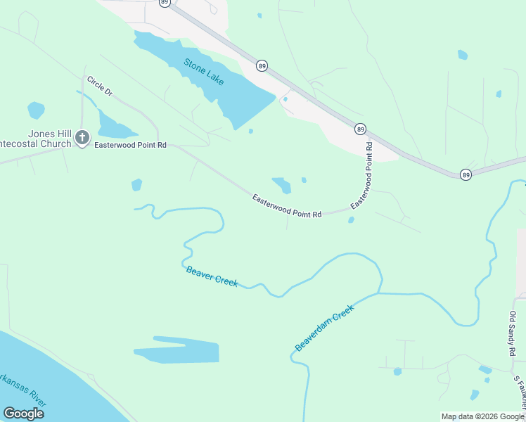 map of restaurants, bars, coffee shops, grocery stores, and more near 55 Easterwood Point Road in Mayflower