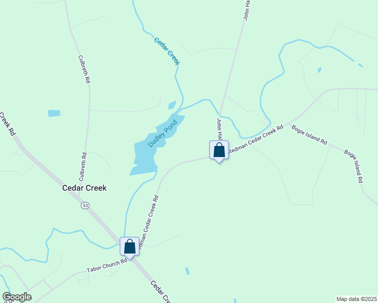 map of restaurants, bars, coffee shops, grocery stores, and more near 3746 Stedman Cedar Creek Road in Fayetteville