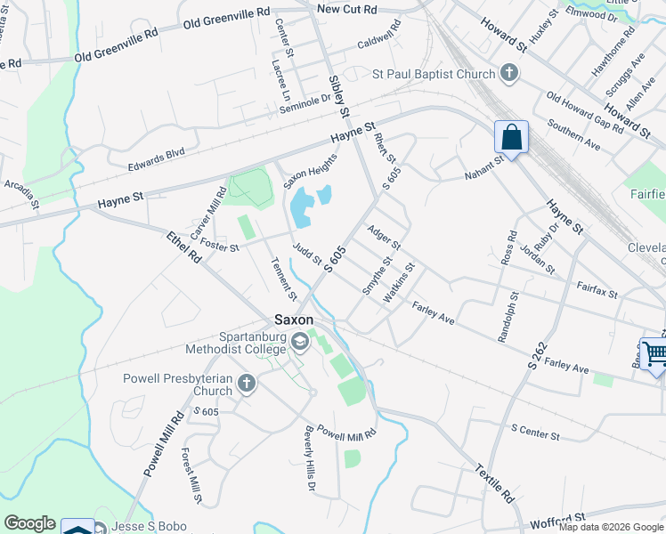 map of restaurants, bars, coffee shops, grocery stores, and more near 16 Front Street in Spartanburg