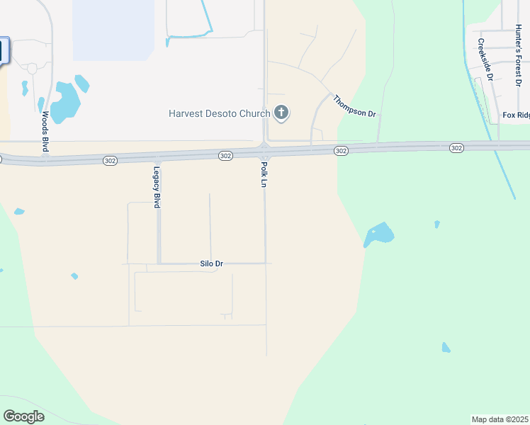 map of restaurants, bars, coffee shops, grocery stores, and more near Polk Lane in Olive Branch