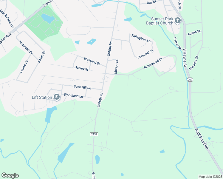 map of restaurants, bars, coffee shops, grocery stores, and more near 1803 Griffith Road in Monroe