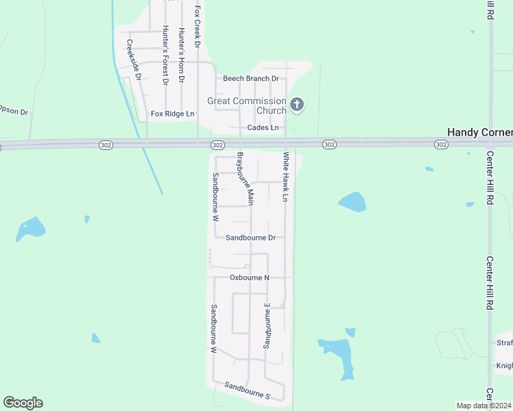 map of restaurants, bars, coffee shops, grocery stores, and more near 6758 Braybourne Main in Olive Branch