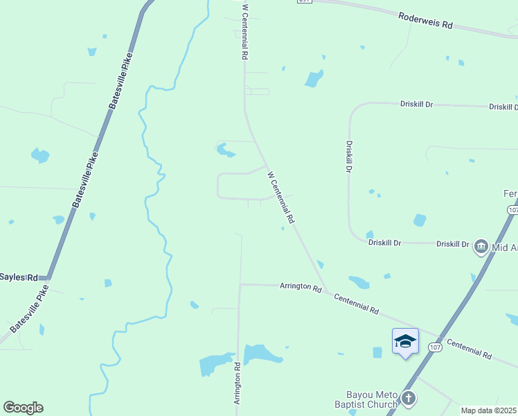 map of restaurants, bars, coffee shops, grocery stores, and more near 5421 Bayou Meto Loop in Cabot