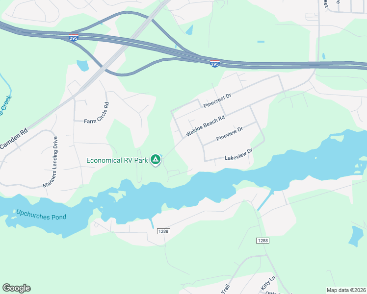 map of restaurants, bars, coffee shops, grocery stores, and more near 6649 Waldos Beach Road in Fayetteville