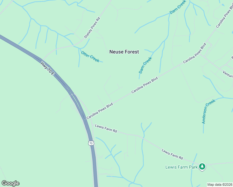 map of restaurants, bars, coffee shops, grocery stores, and more near 107 Wanchese Way in New Bern