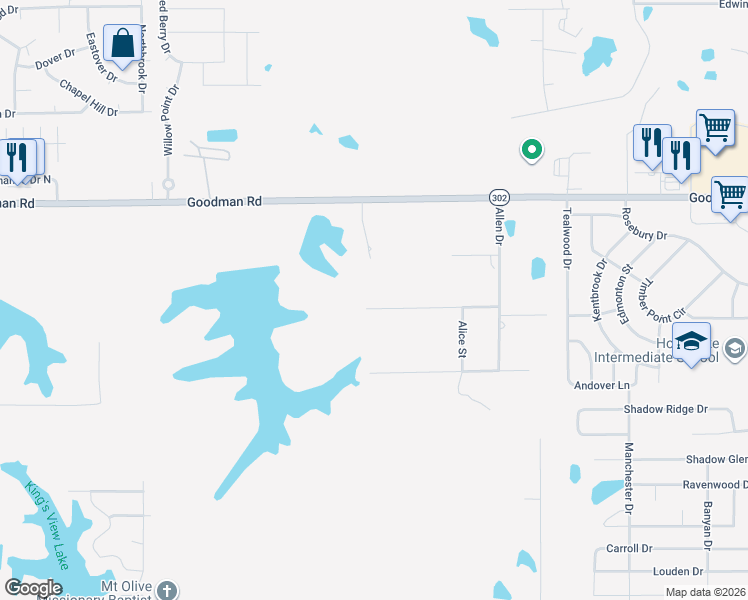 map of restaurants, bars, coffee shops, grocery stores, and more near 4960 Sherry Drive in Horn Lake