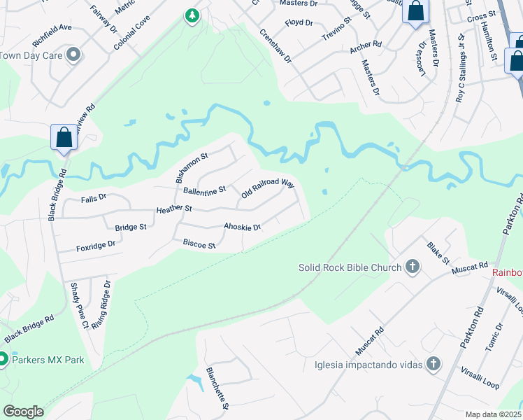 map of restaurants, bars, coffee shops, grocery stores, and more near 5239 Heather Street in Hope Mills