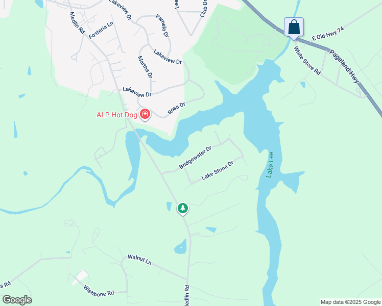 map of restaurants, bars, coffee shops, grocery stores, and more near 809 Bridgewater Drive in Monroe
