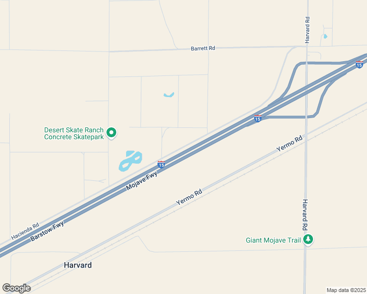 map of restaurants, bars, coffee shops, grocery stores, and more near Hacienda Road in San Bernardino County