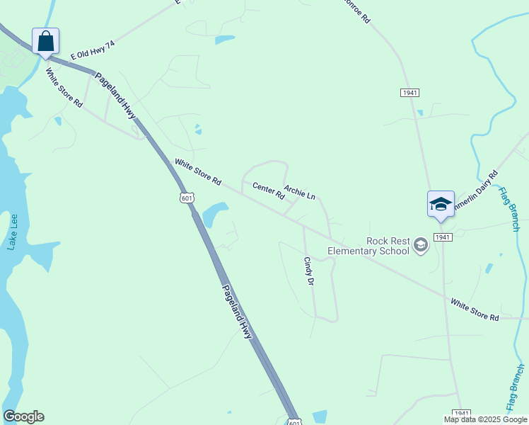 map of restaurants, bars, coffee shops, grocery stores, and more near 2114 White Store Road in Monroe