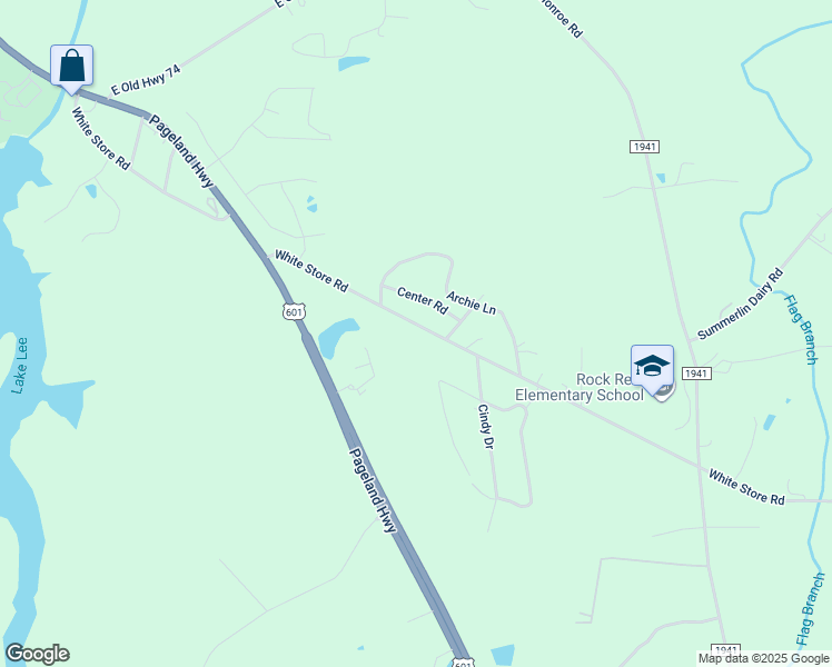map of restaurants, bars, coffee shops, grocery stores, and more near 2114 White Store Road in Monroe