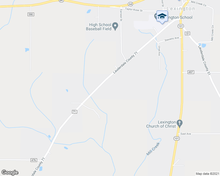 map of restaurants, bars, coffee shops, grocery stores, and more near 10942 County Road 71 in Lexington