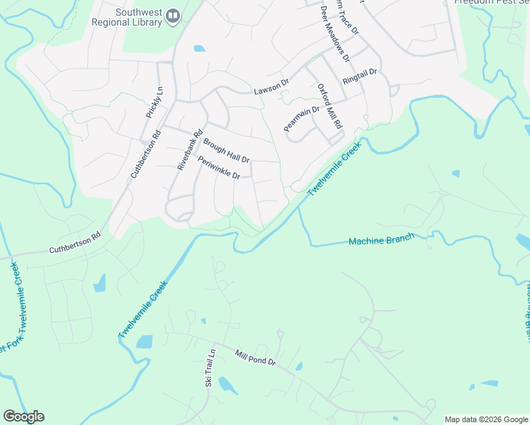 map of restaurants, bars, coffee shops, grocery stores, and more near 1273 Burleyson Lane in Waxhaw