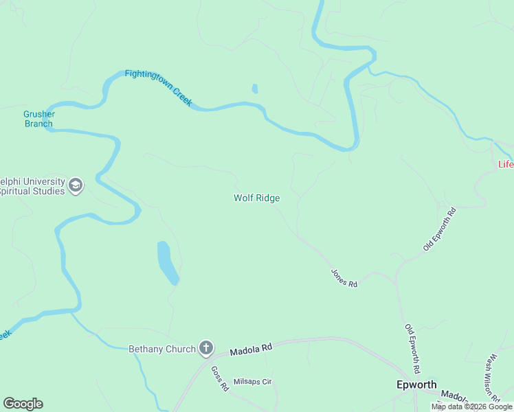 map of restaurants, bars, coffee shops, grocery stores, and more near 630 Jones Road in Epworth