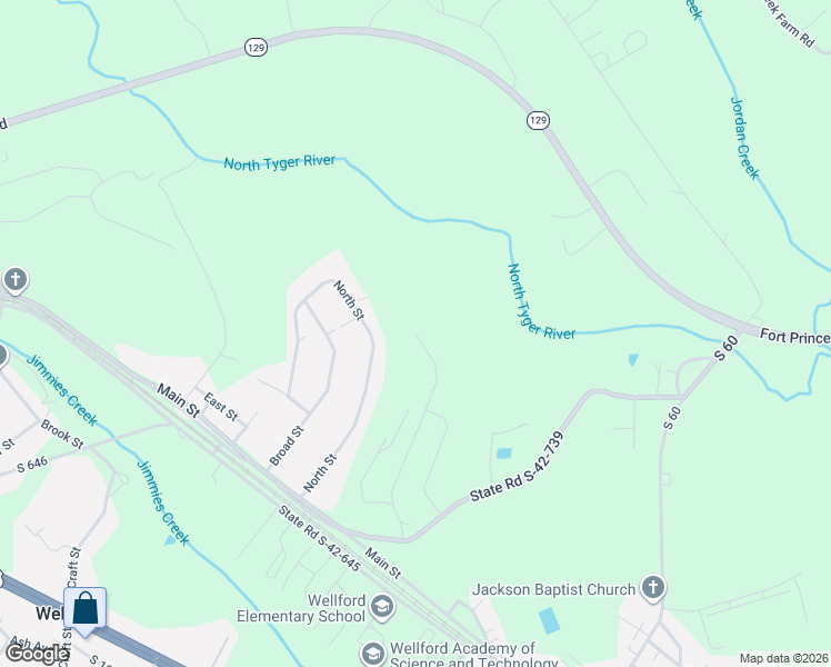 map of restaurants, bars, coffee shops, grocery stores, and more near 908 Penfold Pointe in Wellford