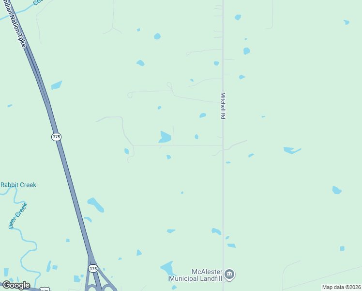 map of restaurants, bars, coffee shops, grocery stores, and more near 4801 Mitchell Road in McAlester