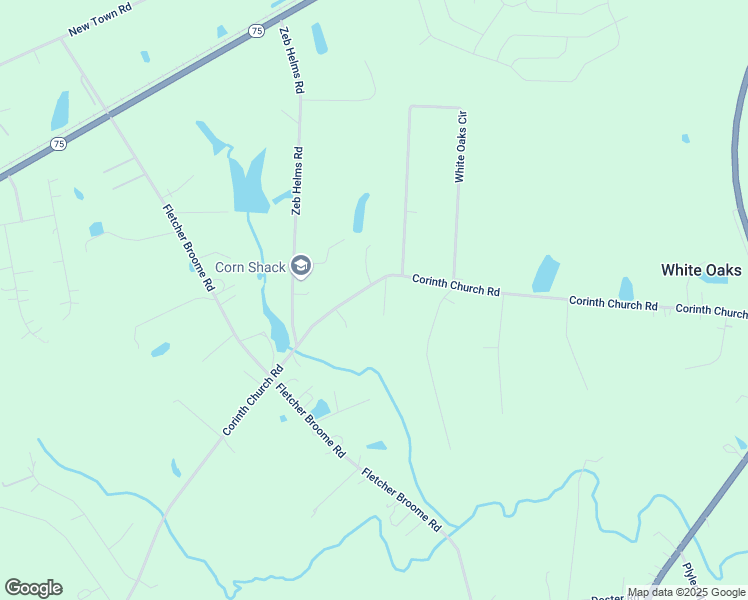 map of restaurants, bars, coffee shops, grocery stores, and more near 2710 Corinth Church Road in Monroe