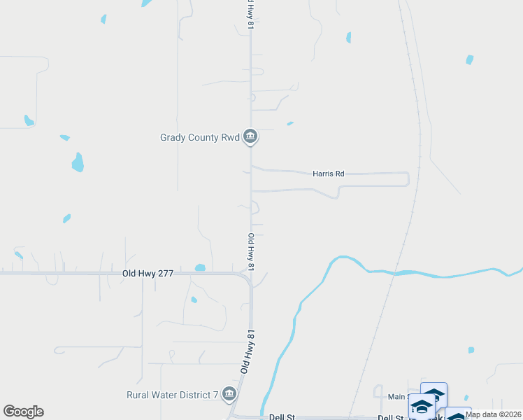 map of restaurants, bars, coffee shops, grocery stores, and more near 473 Old Highway 81 in Ninnekah