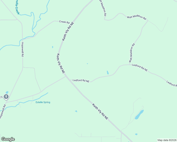 map of restaurants, bars, coffee shops, grocery stores, and more near 1775 Ledford Road in Dalton