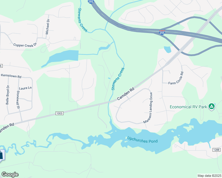 map of restaurants, bars, coffee shops, grocery stores, and more near 104 Stewart Creek Road in Raeford