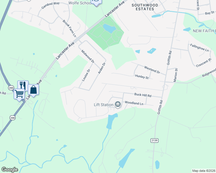 map of restaurants, bars, coffee shops, grocery stores, and more near 127 Forest Hills Drive in Monroe