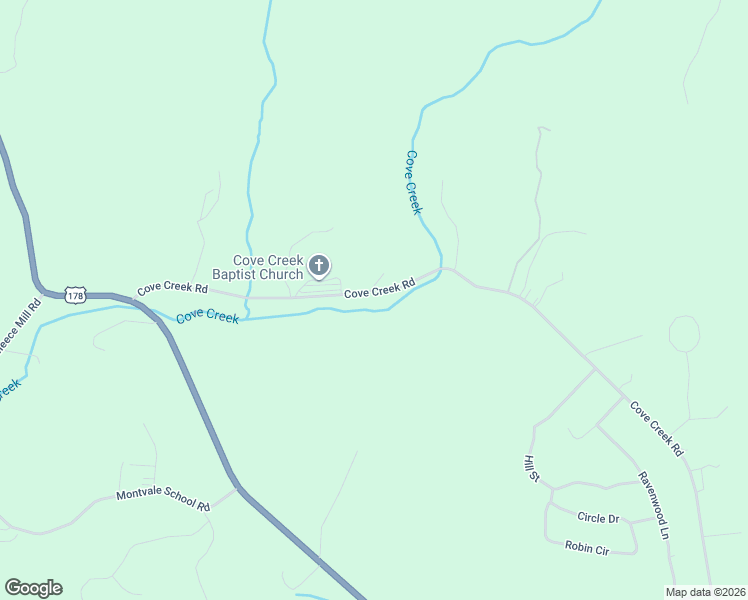map of restaurants, bars, coffee shops, grocery stores, and more near 302 Cove Creek Road in Pickens