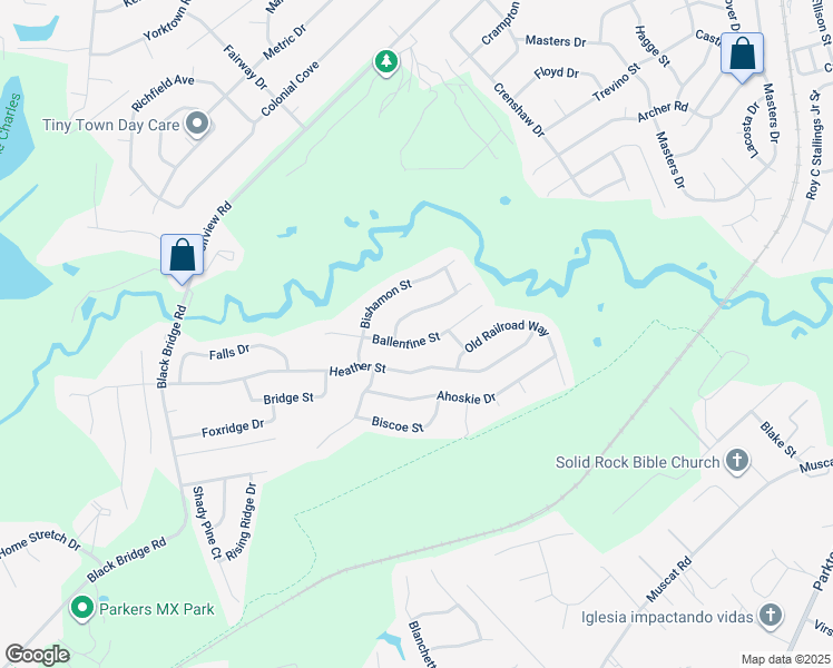 map of restaurants, bars, coffee shops, grocery stores, and more near 5338 Ballentine Street in Hope Mills