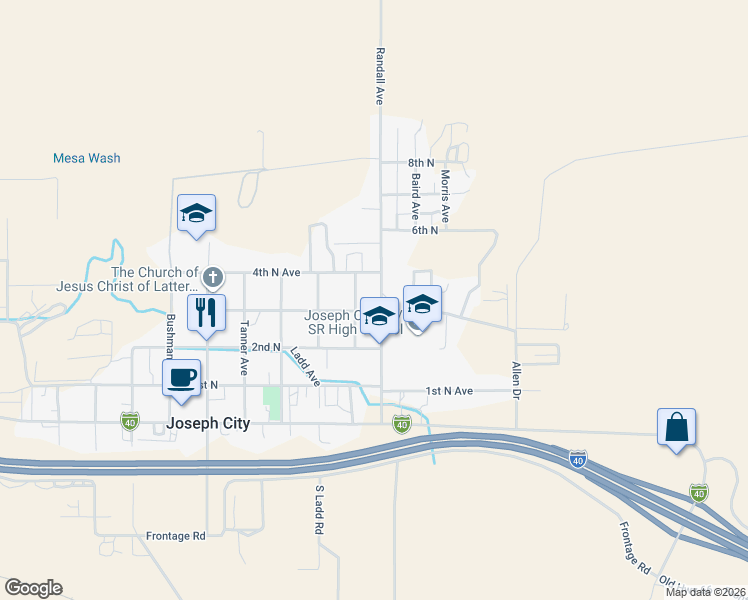 map of restaurants, bars, coffee shops, grocery stores, and more near 8177 North Randall Avenue in Holbrook