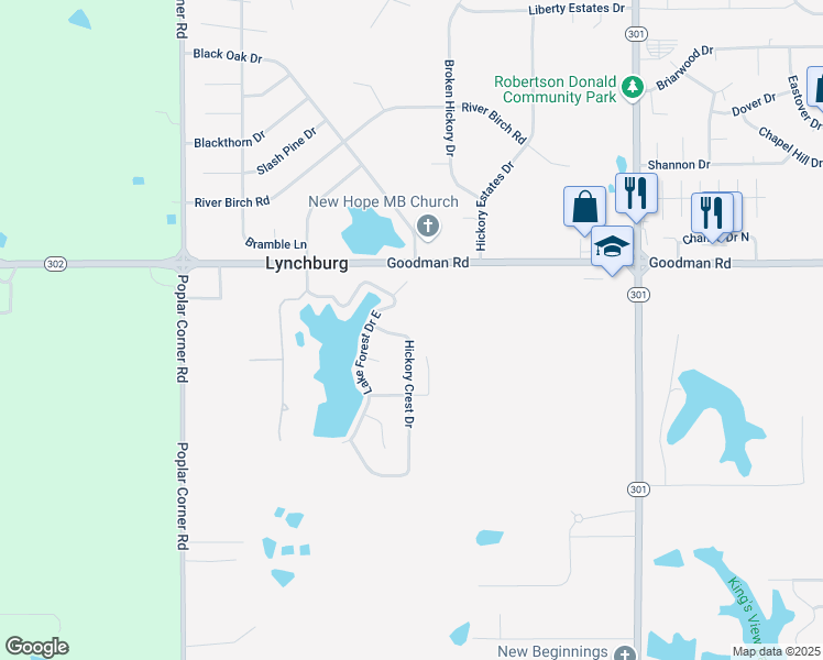 map of restaurants, bars, coffee shops, grocery stores, and more near 6830 Hickory Crest Drive in Walls