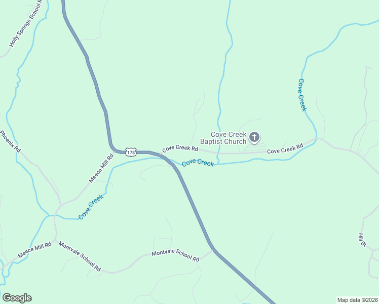 map of restaurants, bars, coffee shops, grocery stores, and more near 202 Cove Creek Road in Pickens