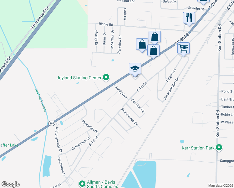 map of restaurants, bars, coffee shops, grocery stores, and more near 13 Tripp Street in Cabot